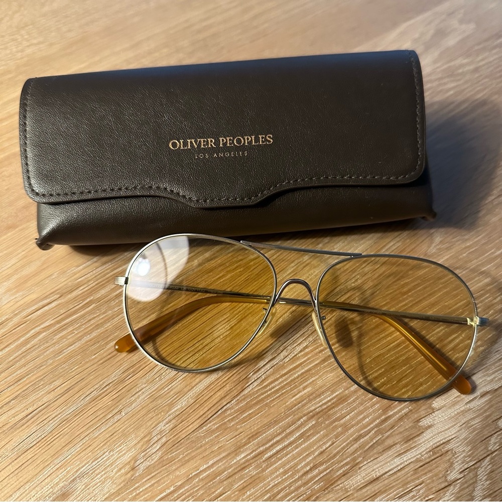 Oliver Peoples Rockmore Sunglasses in Antique Gold